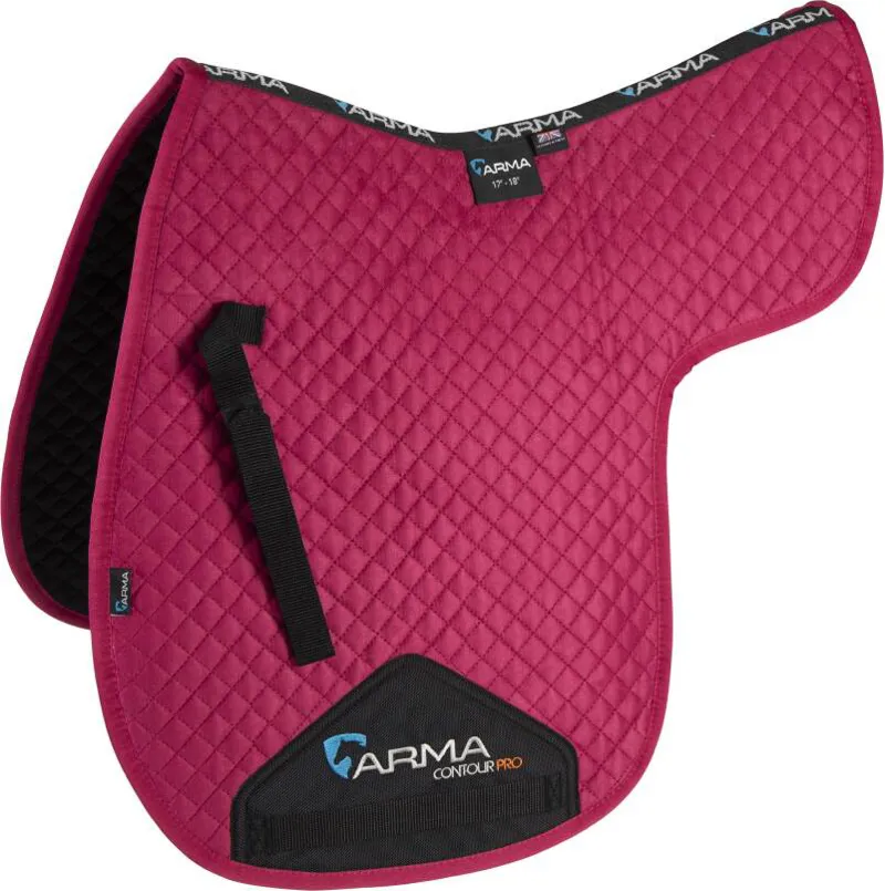 Shires ARMA Suede Numnah - Raspberry